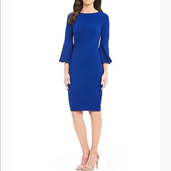 Calvin Klein Dresses & Skirts - CALVIN KLEIN BELL SLEEVE SHEATH DRESS